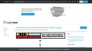 
                            9. linux - Can't sftp into server Permission denied, please try again ...