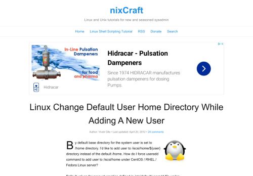 
                            7. Linux Change Default User Home Directory While Adding A New User ...