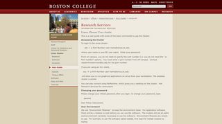 
                            9. Linux Cluster: User Guide - Boston College