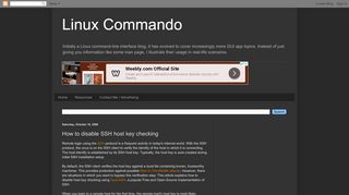 
                            11. Linux Commando: How to disable SSH host key checking