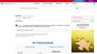 
                            6. Linux definition and synonyms | Macmillan Dictionary