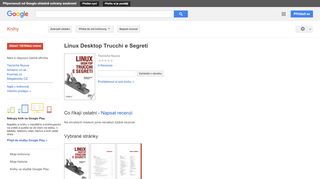 
                            9. Linux Desktop Trucchi e Segreti - Výsledky hledání v Google Books
