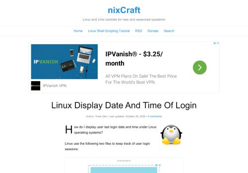 
                            5. Linux Display Date And Time Of Login - nixCraft