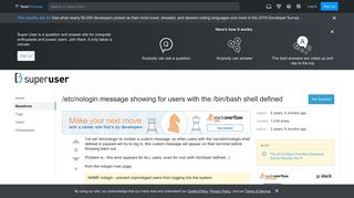
                            7. linux - /etc/nologin message showing for users with the /bin/bash ...