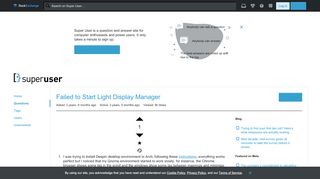 
                            13. linux - Failed to Start Light Display Manager - Super User