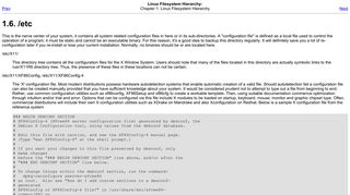 
                            10. Linux Filesystem Hierarchy: /etc - The Linux Documentation Project