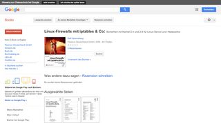 
                            4. Linux-Firewalls mit iptables & Co: Sicherheit mit Kernel 2.4 und ... - Google Books-Ergebnisseite