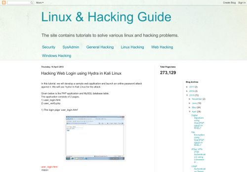 
                            5. Linux & Hacking Guide: Hacking Web Login using Hydra in Kali Linux