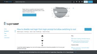 
                            3. linux - How to disable root login from login prompt but allow ...