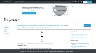 
                            4. linux - How to login ssh without a password using the ssh host key ...