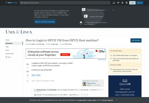 
                            11. linux - How to Login to HPUX VM from HPUX Host machine? - Unix ...