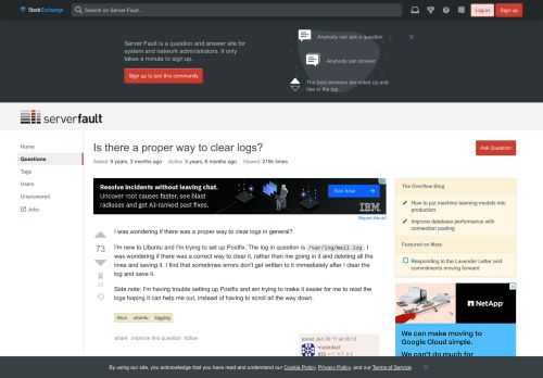 
                            7. linux - Is there a proper way to clear logs? - Server Fault