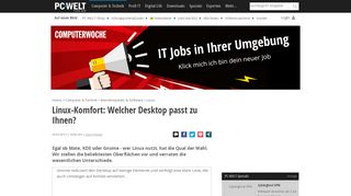 
                            11. Linux-Komfort: Welcher Desktop passt zu Ihnen? - PC-WELT