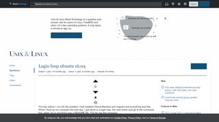 
                            7. linux - Login loop ubuntu 16.04 - Unix & Linux Stack Exchange