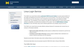 
                            8. Linux Login Service – CAEN