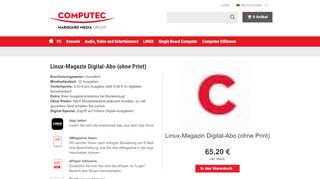 
                            9. Linux-Magazin Digital-Abo - Computec Shop