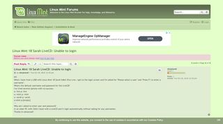 
                            5. Linux Mint 18 Sarah LiveCD: Unable to login - Linux Mint Forums