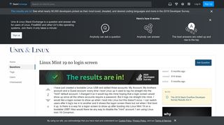 
                            2. Linux Mint 19 no login screen - Unix & Linux Stack Exchange