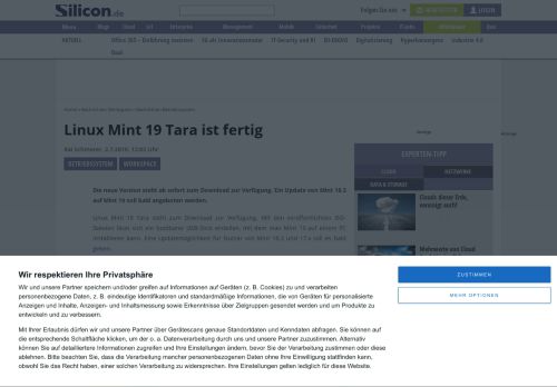 
                            12. Linux Mint 19 Tara ist fertig - silicon.de