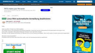 
                            2. Linux Mint automatische Anmeldung deaktivieren - Administrator