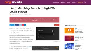 
                            6. Linux Mint May Switch to LightDM Login Screen - OMG! Ubuntu!