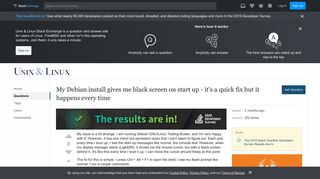 
                            7. linux - My Debian install gives me black screen on start up - it's ...