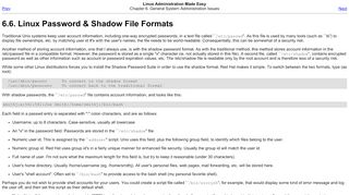 
                            2. Linux Password & Shadow File Formats