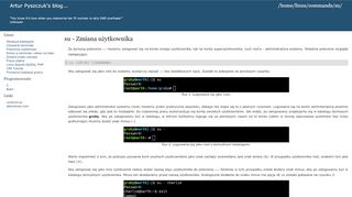 
                            9. linux, pomoc » Polecenia systemowe » su (zmiana ... - Arturpyszczuk.pl