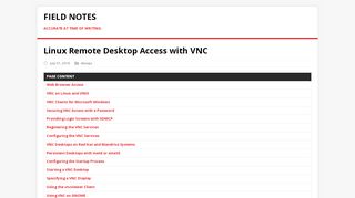 
                            9. Linux Remote Desktop Access with VNC · Field Notes
