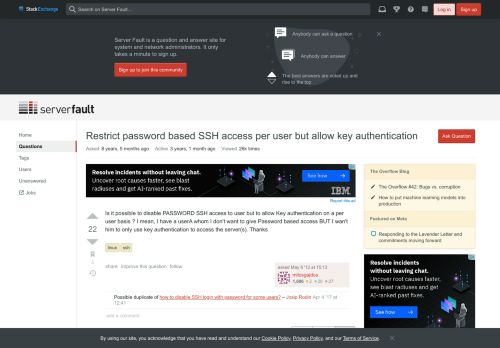 
                            1. linux - Restrict password based SSH access per user but allow key ...