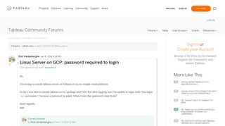 
                            4. Linux Server on GCP: password required to login |Tableau Community ...