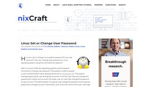 
                            1. Linux Set or Change User Password - nixCraft