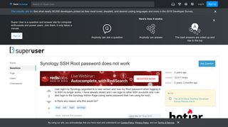 
                            8. linux - Synology SSH Root password does not work - Super User