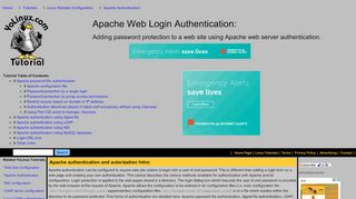 
                            7. Linux Tutorial - Apache Web Login Authentication: - YoLinux.com