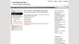 
                            13. Linux / Ubuntu : Das SSH-Root-Login sperren