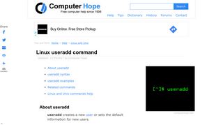 
                            5. Linux useradd command help and examples - Computer Hope