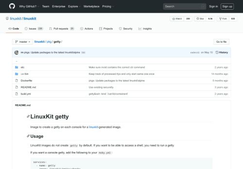 
                            12. linuxkit/pkg/getty at master · linuxkit/linuxkit · GitHub