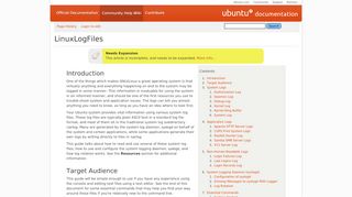 
                            13. LinuxLogFiles - Community Help Wiki - Ubuntu Documentation