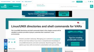
                            11. Linux/UNIX directories and shell commands for VARs