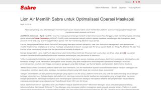
                            9. Lion Air Memilih Sabre untuk Optimalisasi Operasi Maskapai – Sabre ...
