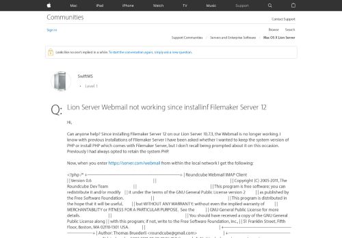 
                            12. Lion Server Webmail not working since ins… - Apple Community ...