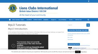 
                            11. Lions Club International District 105SW - MyLCI Tutorials