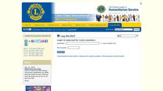 
                            6. Lions Clubs International - MD 112 Belgium - Log IN/OUT