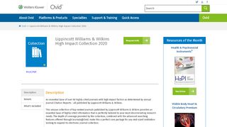 
                            9. Lippincott Williams & Wilkins High Impact Collection 2019 - Ovid
