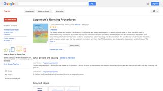 
                            9. Lippincott's Nursing Procedures - Google Books Result