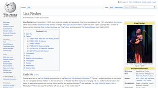 
                            12. Lisa Fischer - Wikipedia