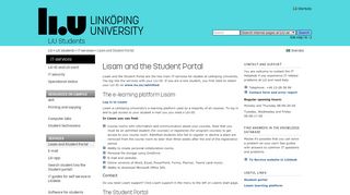 
                            8. Lisam and Student Portal: IT-services: LiU students: Linköping University