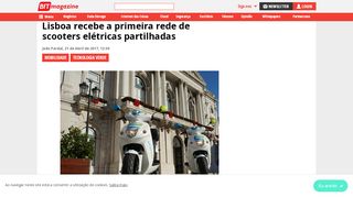 
                            6. Lisboa recebe a primeira rede de scooters elétricas partilhadas - B!t ...