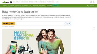 
                            10. Lisboa recebe eCooltra Scootersharing - Motores — SAPO