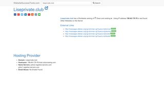 
                            12. Liseprivate.club Error Analysis (By Tools) - WebsiteSuccessTools.com